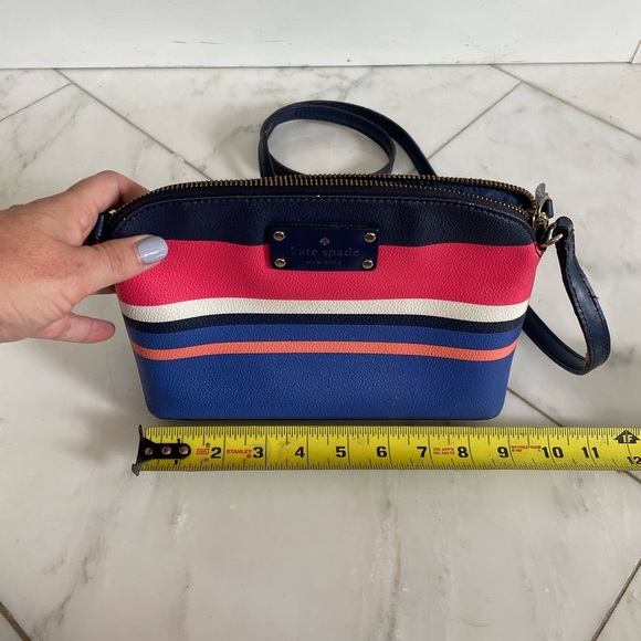 Kate SpadeNew York small multicolor striped shoulder bag purse leather designer - Picture 7 of 7